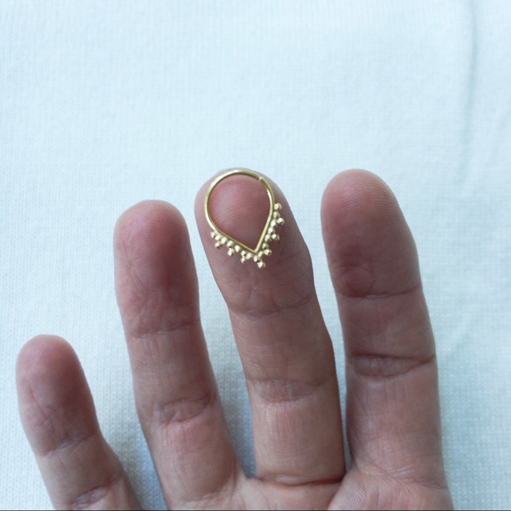 Studio Lil Septum Ring 14K Solid Gold 8 mm